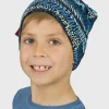 Baggy Hat Mixed Print Blue