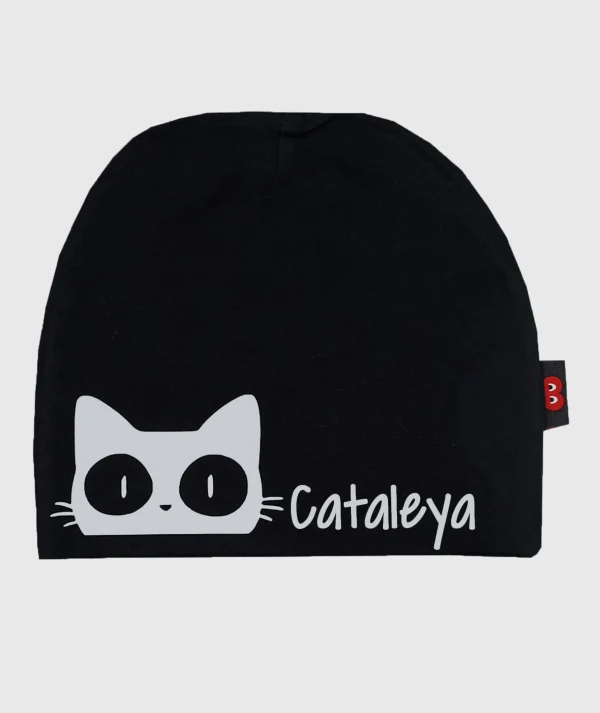 Baggy Hat Reflex Cat Black