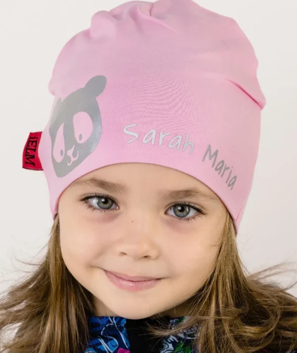 Baggy Hat Reflex Panda Pink