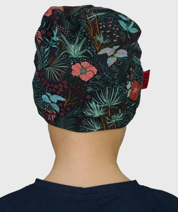 Baggy Hat Tropical Flowers And Leaves