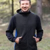 DAD - Softshell And Polar Fleece Hooded Vest Black/Blue