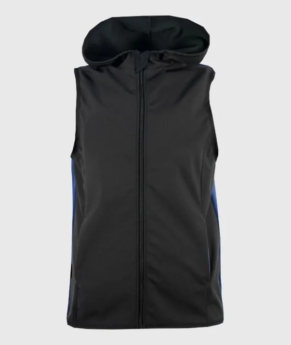 DAD - Softshell And Polar Fleece Hooded Vest Black/Dark Blue