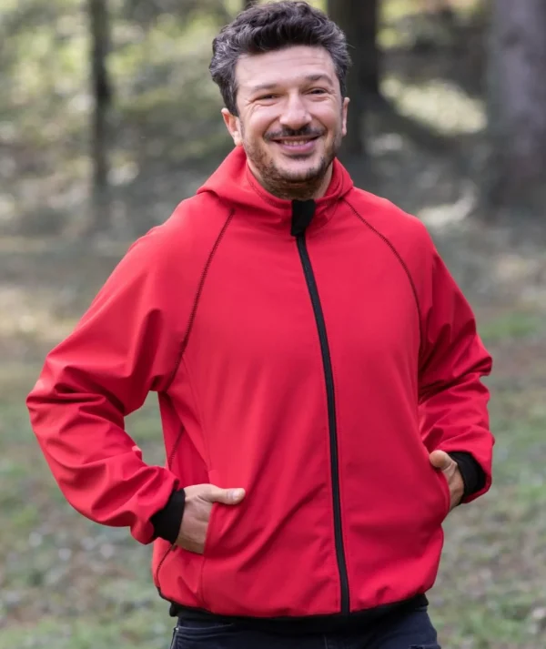 DAD - Softshell Waterproof Hoodie Poppy Red