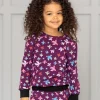 Long Sleeve Shirt Butterflies Purple