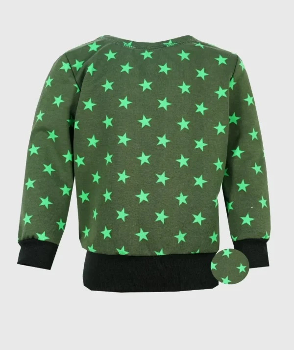 Long Sleeve Shirt Stars Green