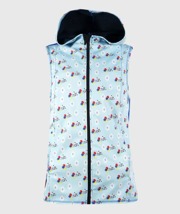 MOM - Softshell And Polar Fleece Hooded Vest Panda And Balloons