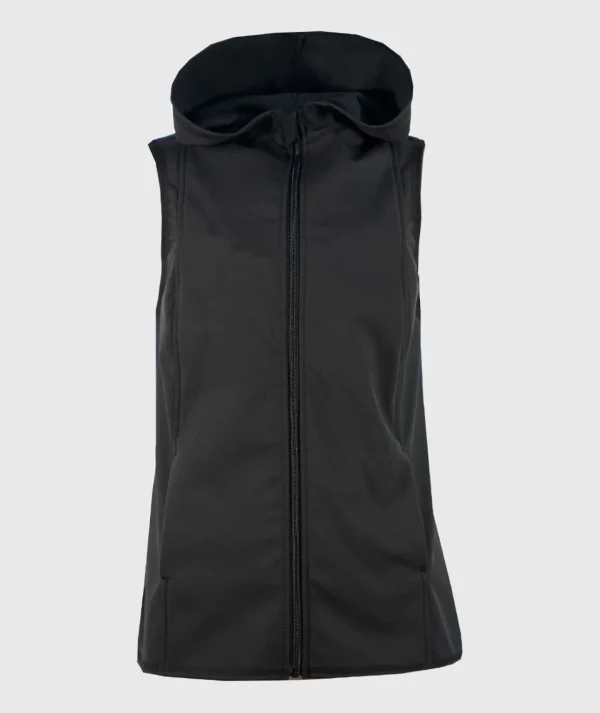 MOM - Softshell And Polar Fleece Hooded Vest Black/Green