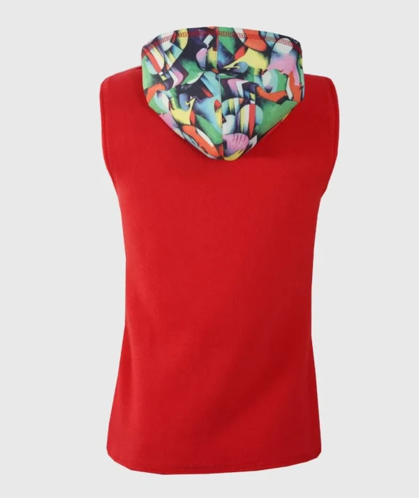 MOM - Softshell And Polar Fleece Hooded Vest Abstract Shapes