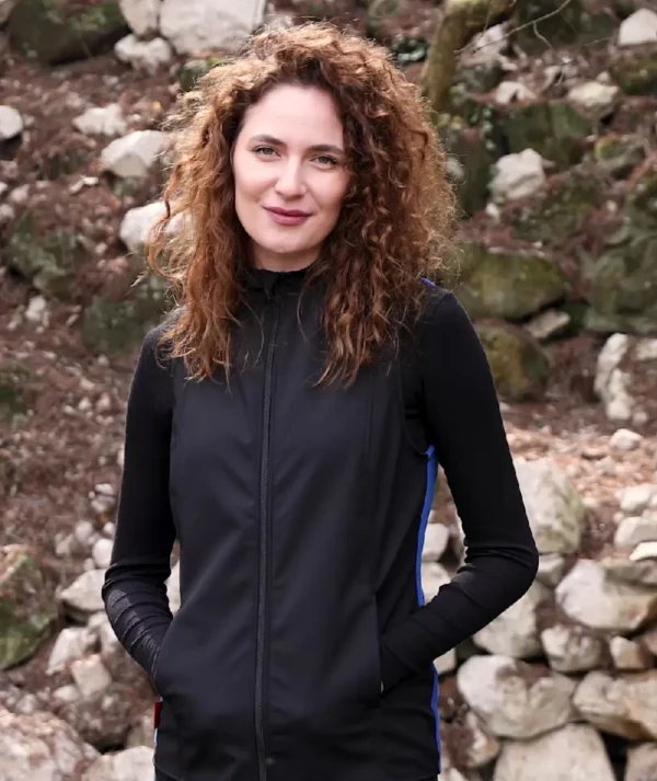 MOM - Softshell And Polar Fleece Hooded Vest Black/Blue