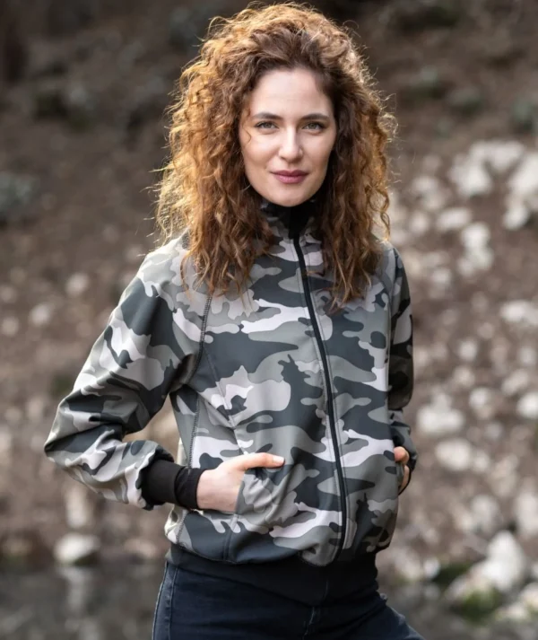 MOM - Softshell Waterproof Hoodie Grey Military