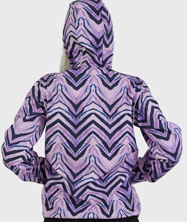 MOM - Softshell Waterproof Hoodie Purple Zebra