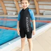 Neoprene Thermal Wetsuit Black/Aqua Blue