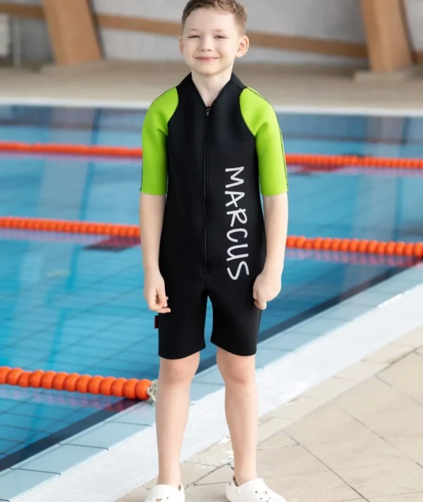 Neoprene Thermal Wetsuit Black/Lemongrass