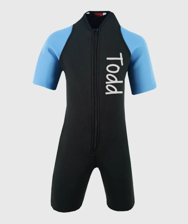 Neoprene Thermal Wetsuit Black/Aqua Blue