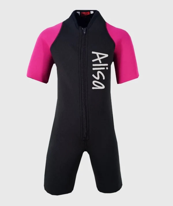 Neoprene Thermal Wetsuit Black/Fuchsia