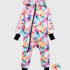 Onepiece Jersey Jumpsuit Painted Flowers