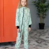 Onepiece Jersey Jumpsuit Little Birds Mint