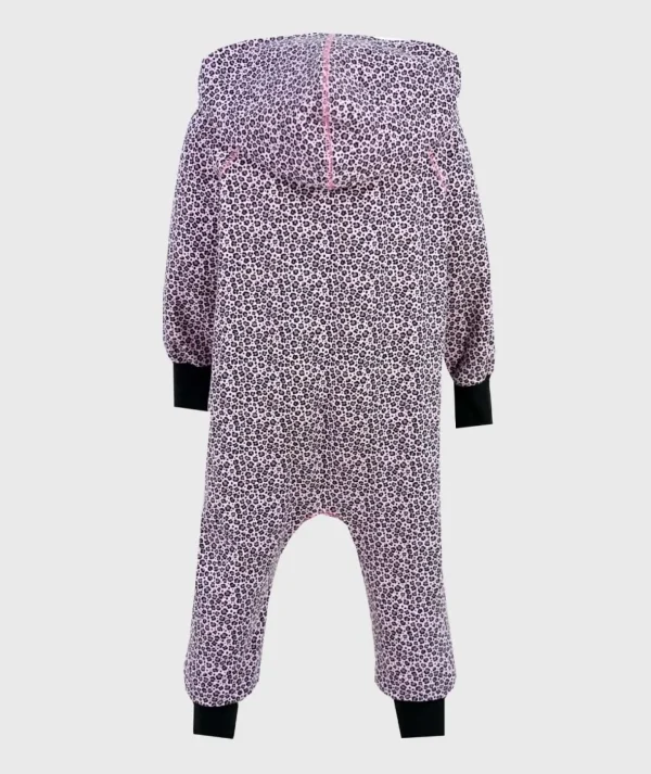 Onepiece Jersey Jumpsuit Pink Animal Print