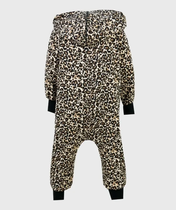 Onepiece Jersey Jumpsuit Leopard Print