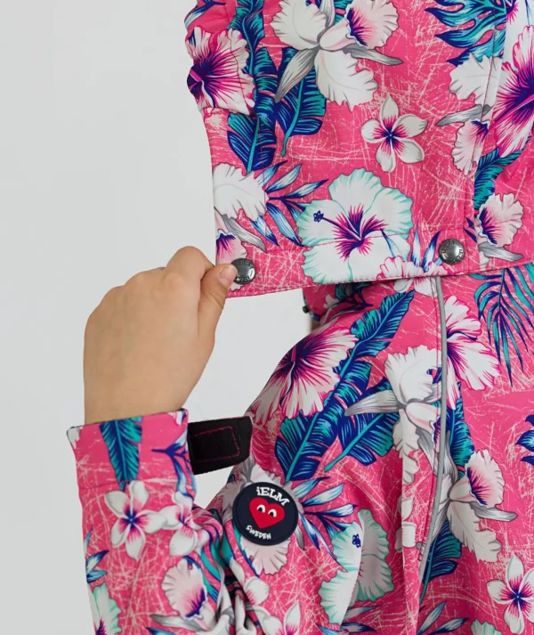 Removable Hood - Waterproof Softshell Overall Hibiskusblomma