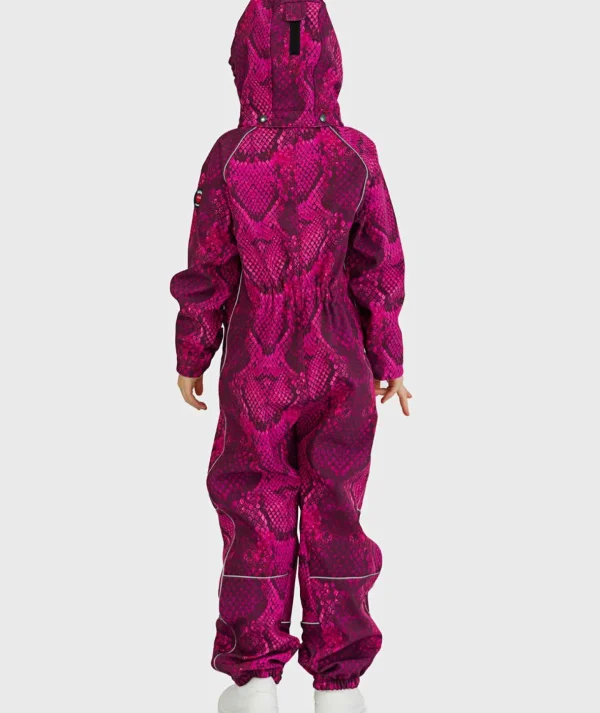 Removable Hood - Waterproof Softshell Overall Snake Fuchsia