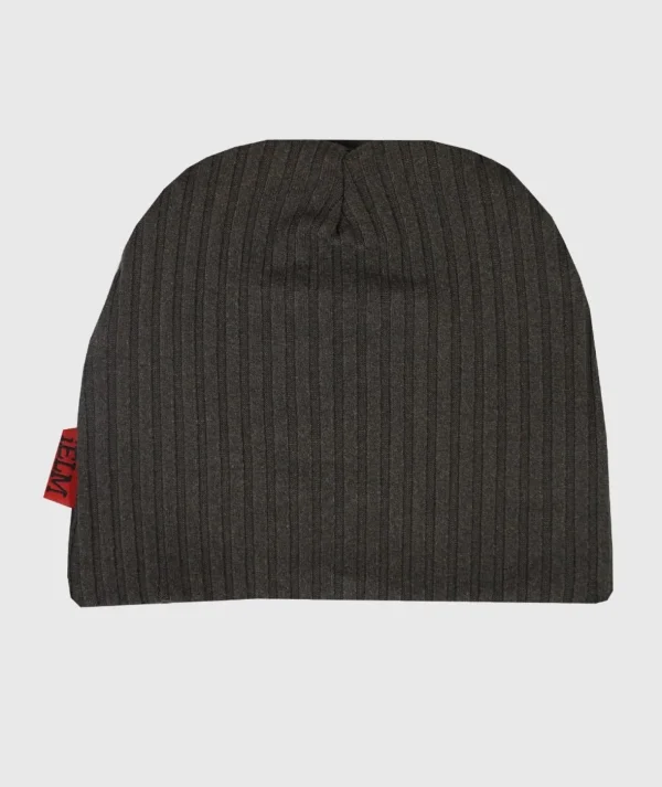 Ribbed-Knit Beanie Dark Brown