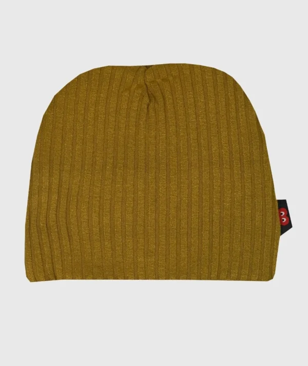 Ribbed-Knit Beanie Ocher Yellow