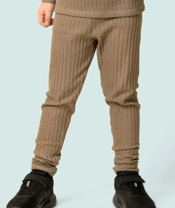 Ribbed-Knit Pants Camel