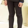 Ribbed-Knit Pants Dark Brown