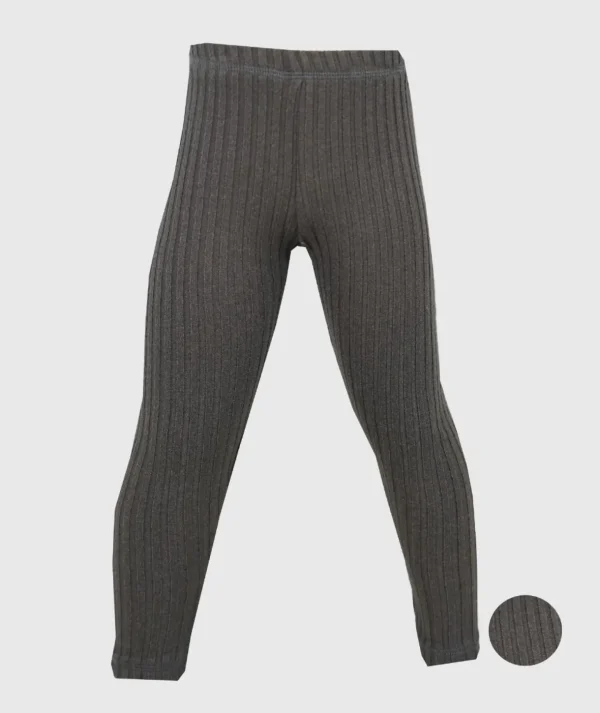 Ribbed-Knit Pants Dark Brown