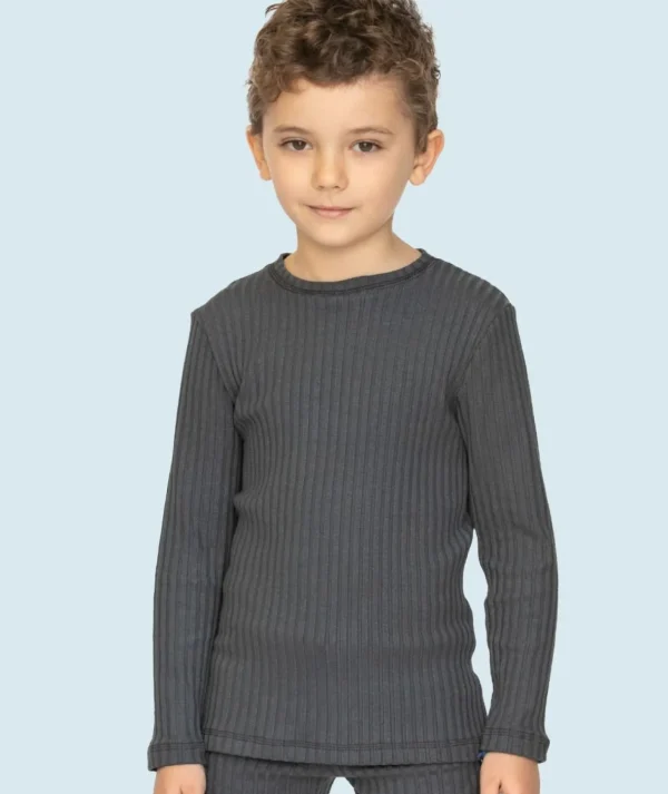 Ribbed-Knit Top Anthracite