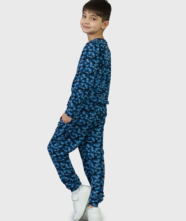 SET - Pants And Shirt Camouflage Blue