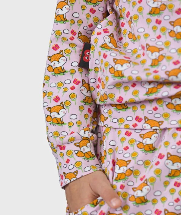 SET - Pants And Shirt Foxes Pink