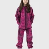 SET - Waterproof Softshell Pants And Hoodie Snake Fuchsia