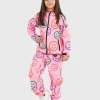 SET - Waterproof Softshell Pants And Hoodie Smiley Flower