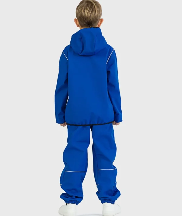 SET - Waterproof Softshell Pants And Hoodie Blue