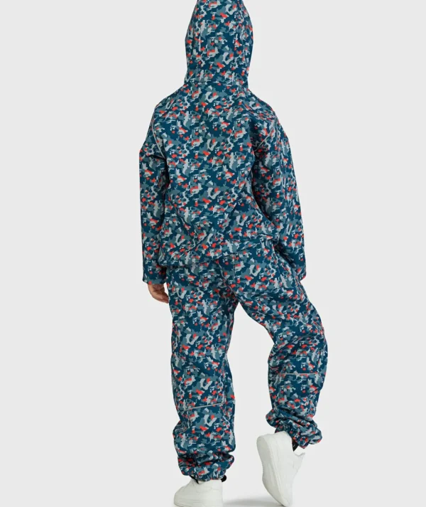 SET - Waterproof Softshell Pants And Hoodie Pixelated Camouflage