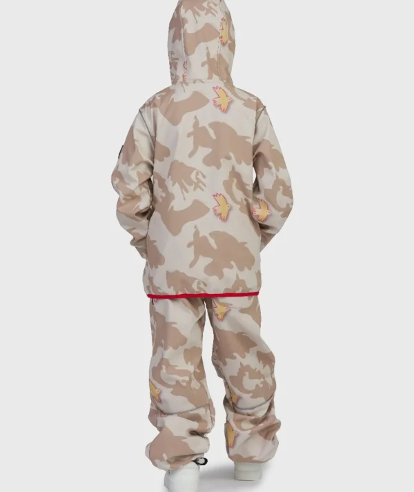 SET - Waterproof Softshell Pants And Hoodie Camouflage And Bird