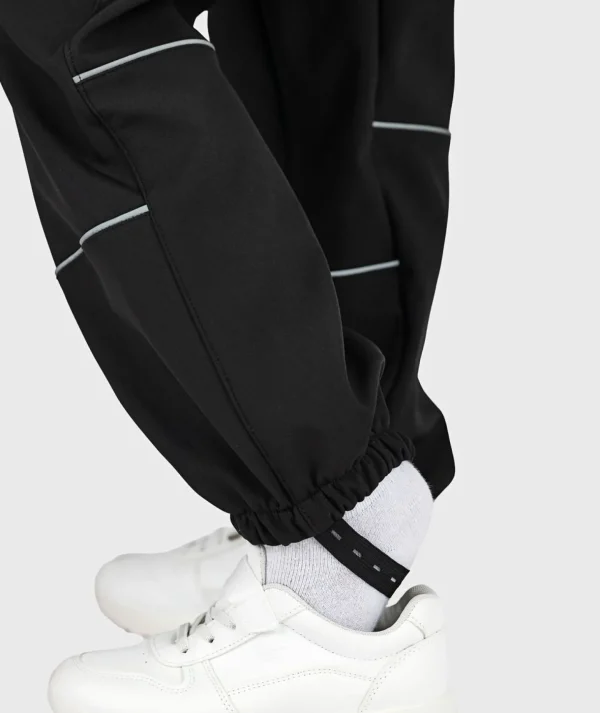 SET - Waterproof Softshell Hoodie And Shell Pants Black