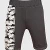 Short Pants Pockets Camouflage Grey