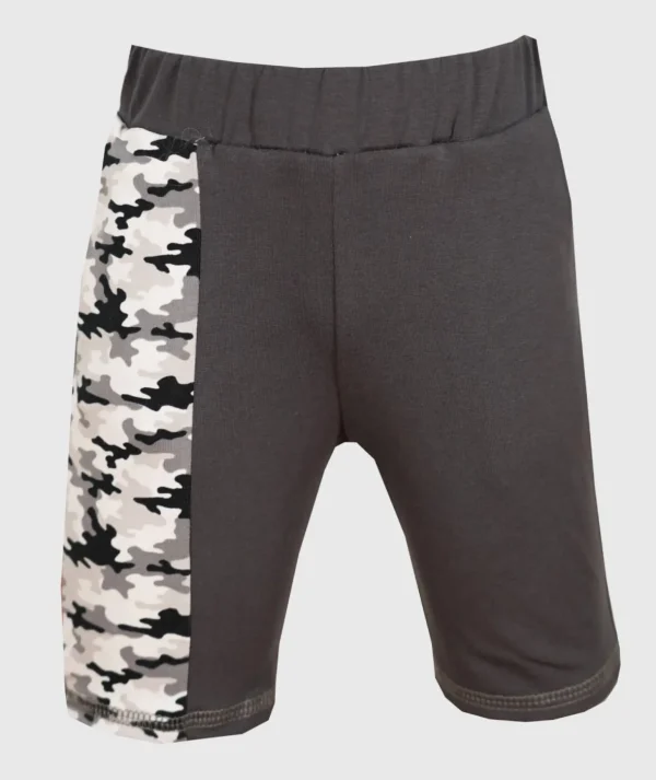 Short Pants Pockets Camouflage Grey