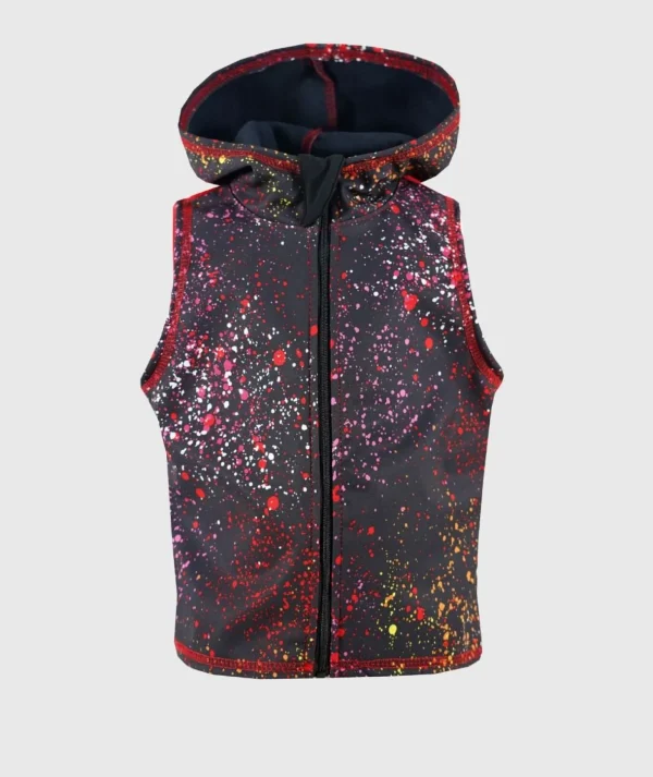 Softshell And Polar Fleece Hooded Vest Dashing Drops