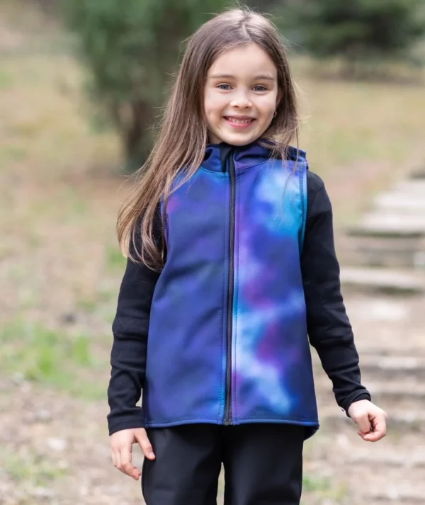 Softshell And Polar Fleece Hooded Vest Mixed Colors