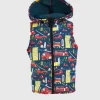 Softshell And Polar Fleece Hooded Vest Firetrucks Drawings