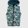 Softshell And Polar Fleece Hooded Vest Tropical Animals