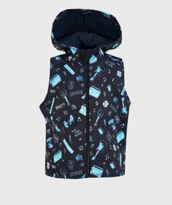 Softshell And Polar Fleece Hooded Vest Music