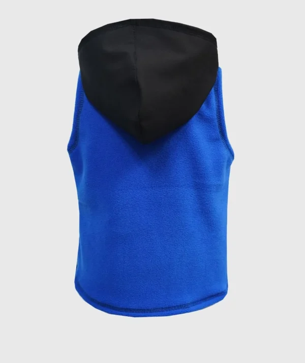 Softshell And Polar Fleece Hooded Vest Black/Blue