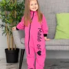 Thermal French Terry Jumpsuit Fuchsia