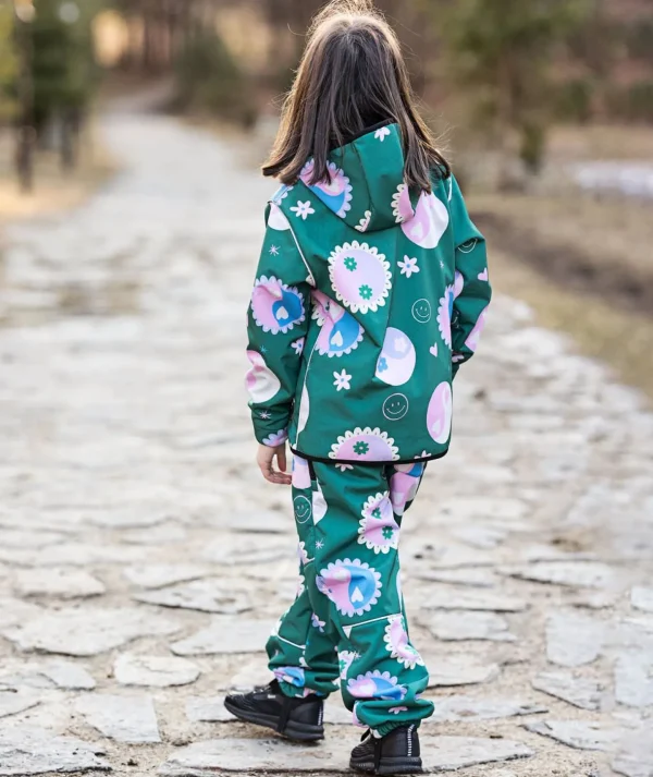 Thermal SET - Waterproof Softshell Pants And Hoodie Little Hearts