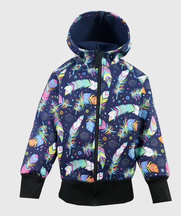 Thermal Waterproof Softshell Hoodie Multicolor Feathers